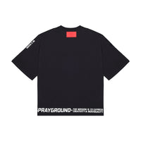 BE A SHARK BOXY T-SHIRT  BLK