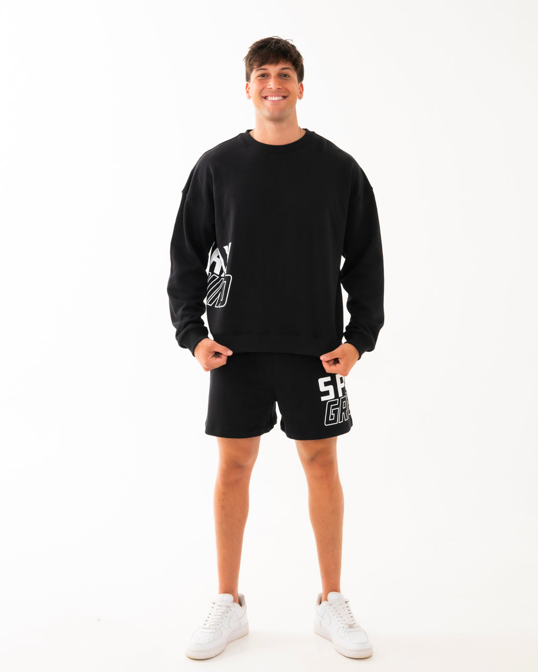 SIDE GRAPHIC SHORTS BLK