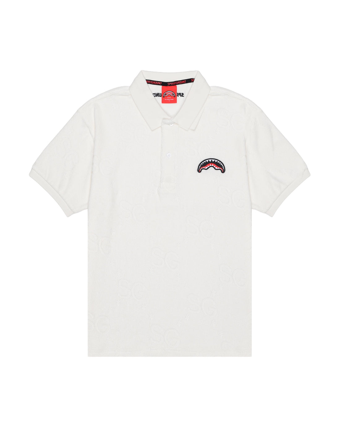 SG JAQUARD POLO SHIRT WHT