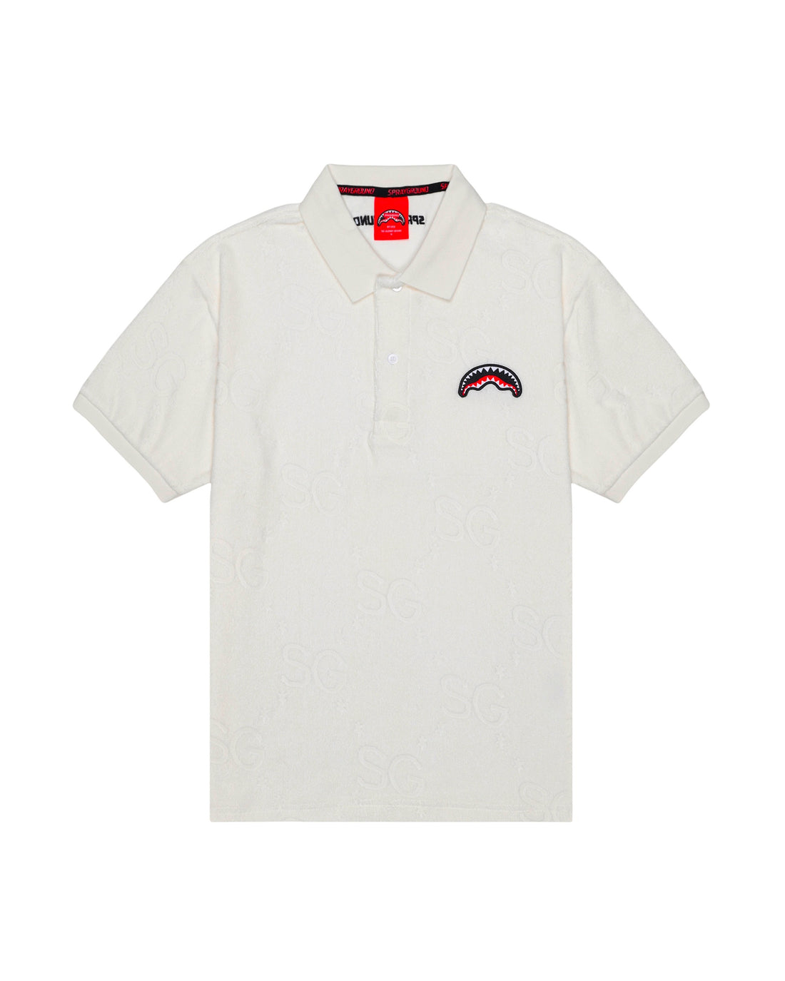 SG JAQUARD POLO SHIRT WHT