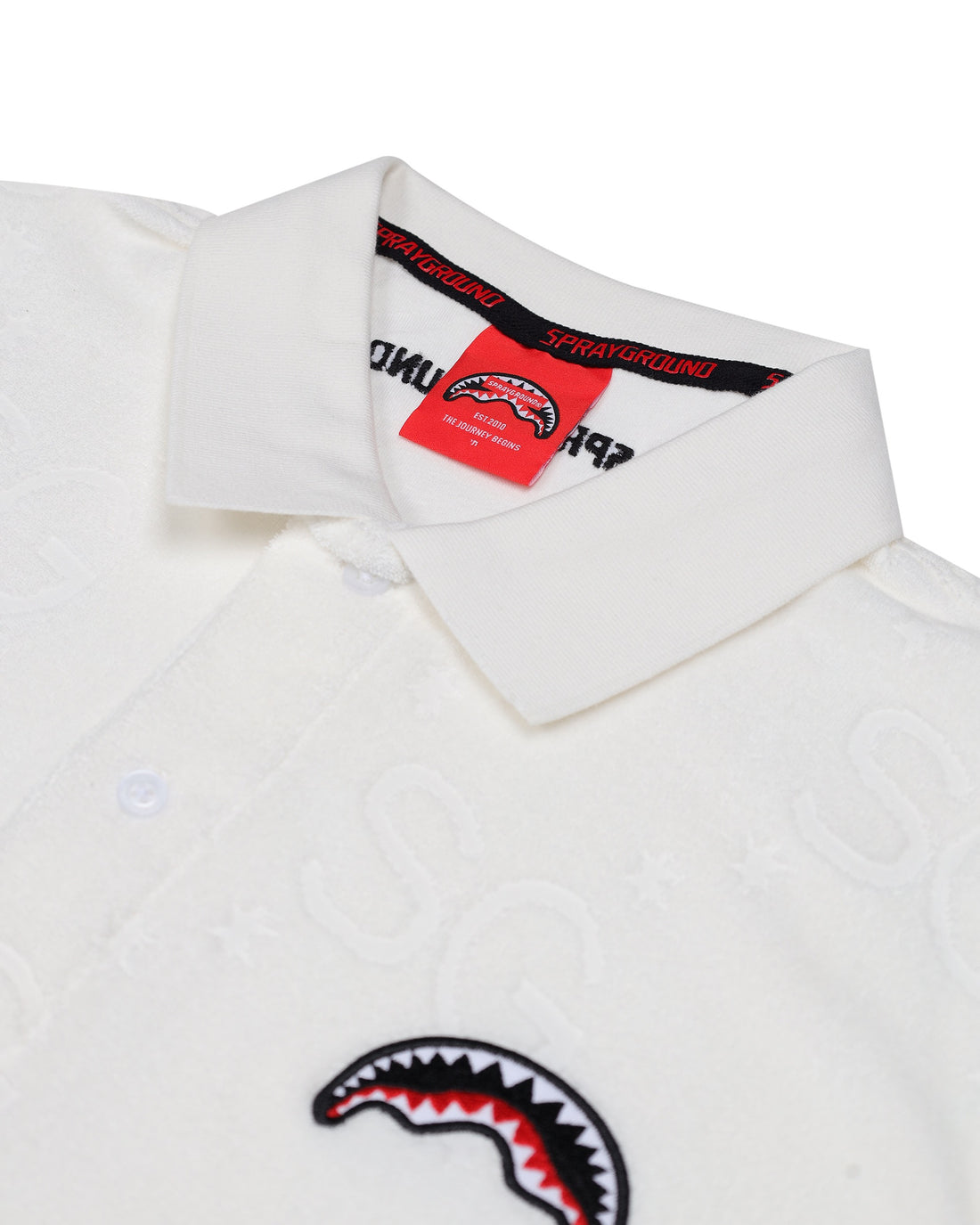 SG JAQUARD POLO SHIRT WHT