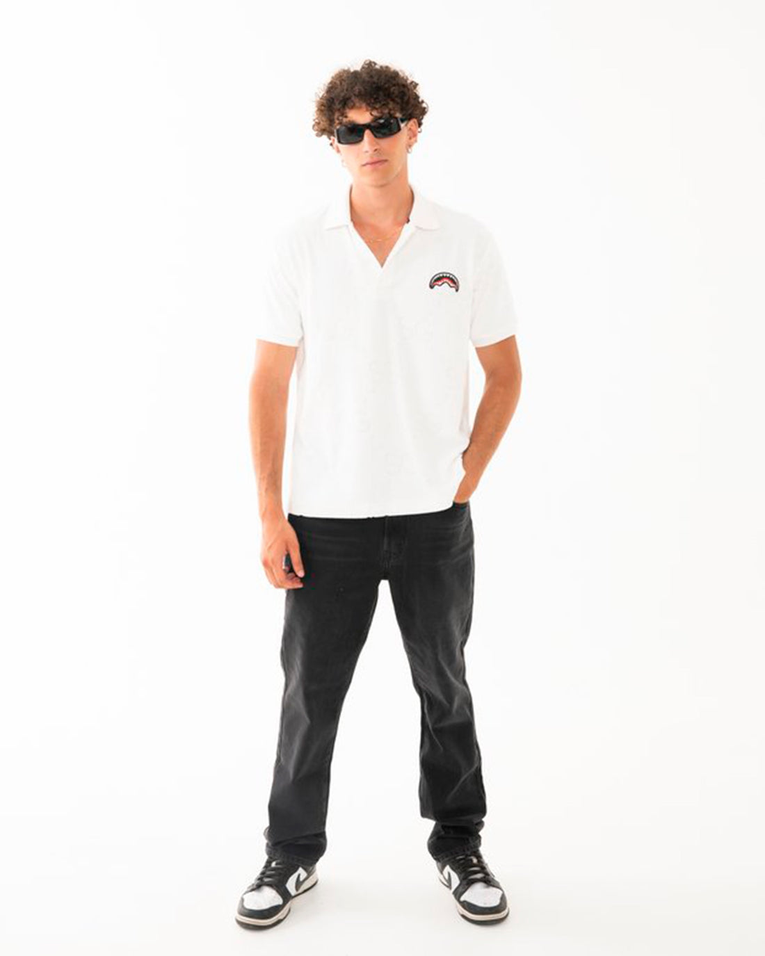 SG JAQUARD POLO SHIRT WHT