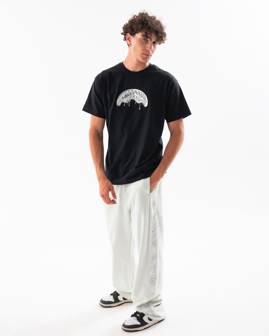 MELTED IRON NEW REGULAR T-SHIRT BLK