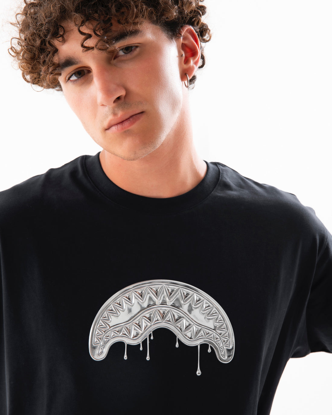MELTED IRON NEW REGULAR T-SHIRT BLK