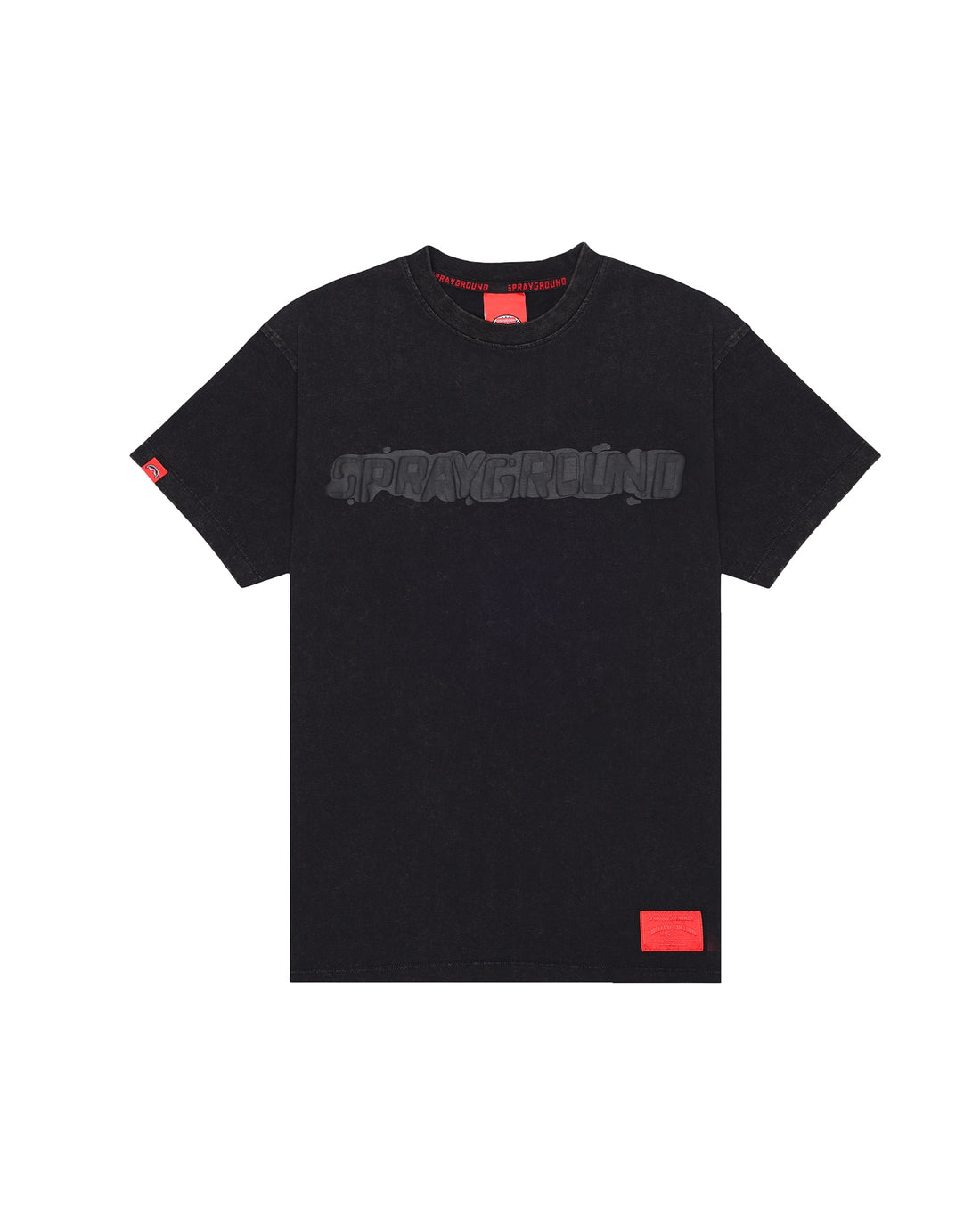 STONE WASHED MELTED SHARK NEW REG T-SHIRT BLK