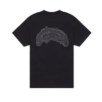 STONE WASHED MELTED SHARK NEW REG T-SHIRT BLK