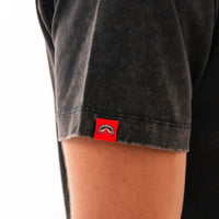 STONE WASHED MELTED SHARK NEW REG T-SHIRT BLK