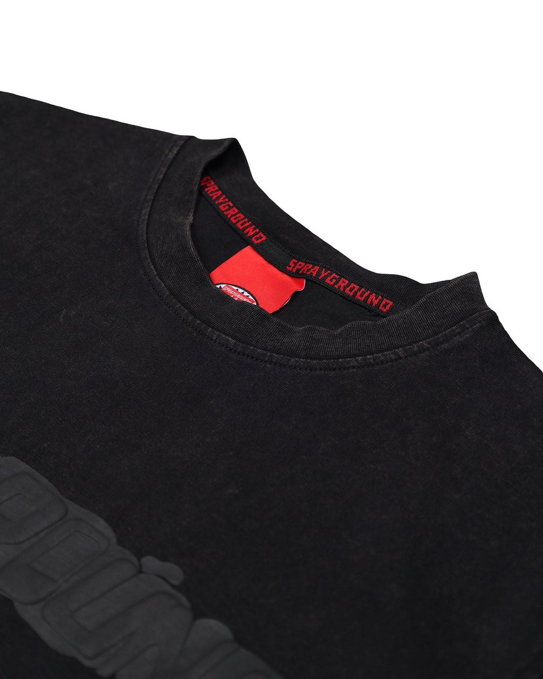 STONE WASHED MELTED SHARK NEW REG T-SHIRT BLK