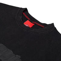 STONE WASHED MELTED SHARK NEW REG T-SHIRT BLK