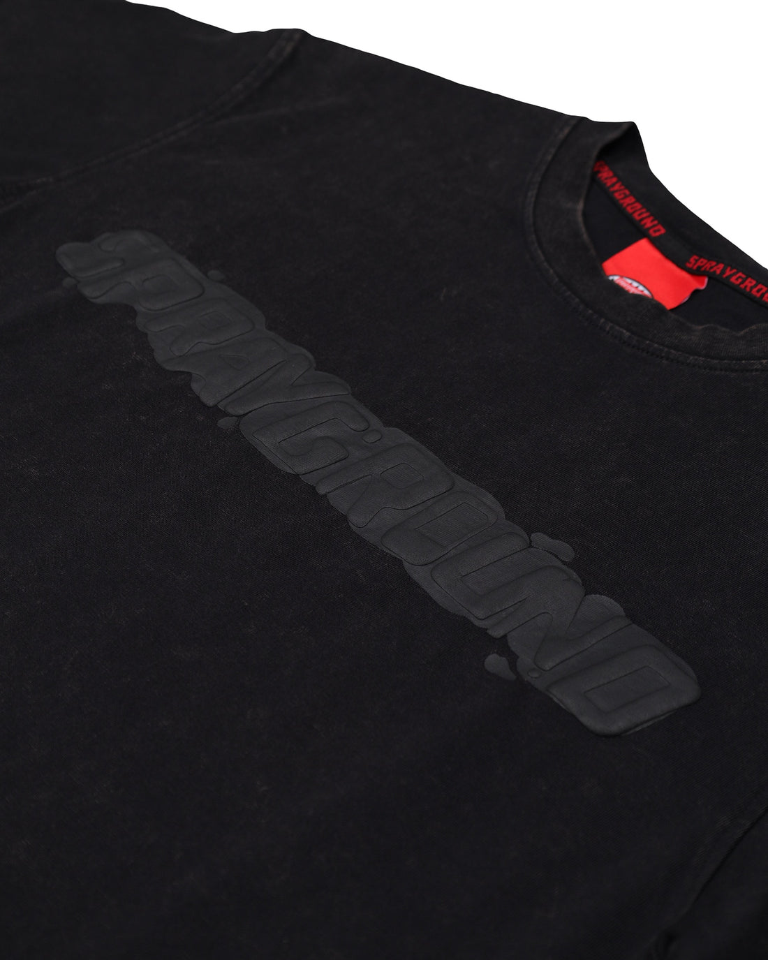 STONE WASHED MELTED SHARK NEW REG T-SHIRT BLK