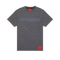 STONE WASHED MELTED SHARK REG T-SHIRT GREY