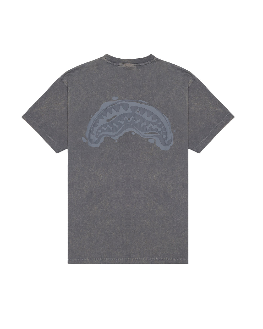 STONE WASHED MELTED SHARK REG T-SHIRT GREY