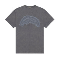 STONE WASHED MELTED SHARK REG T-SHIRT GREY