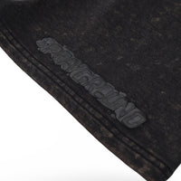 STONE WASHED MELTED SHARK SHORTS BLK