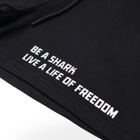 BE A SHARK COMFY SHORTS BLACK