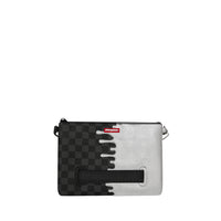 SILVER SIDE DRIP BLACK CHECK CROSSBODY POUCHETTE
