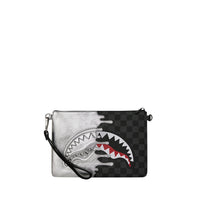 SILVER SIDE DRIP BLACK CHECK CROSSBODY POUCHETTE