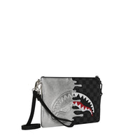 SILVER SIDE DRIP BLACK CHECK CROSSBODY POUCHETTE