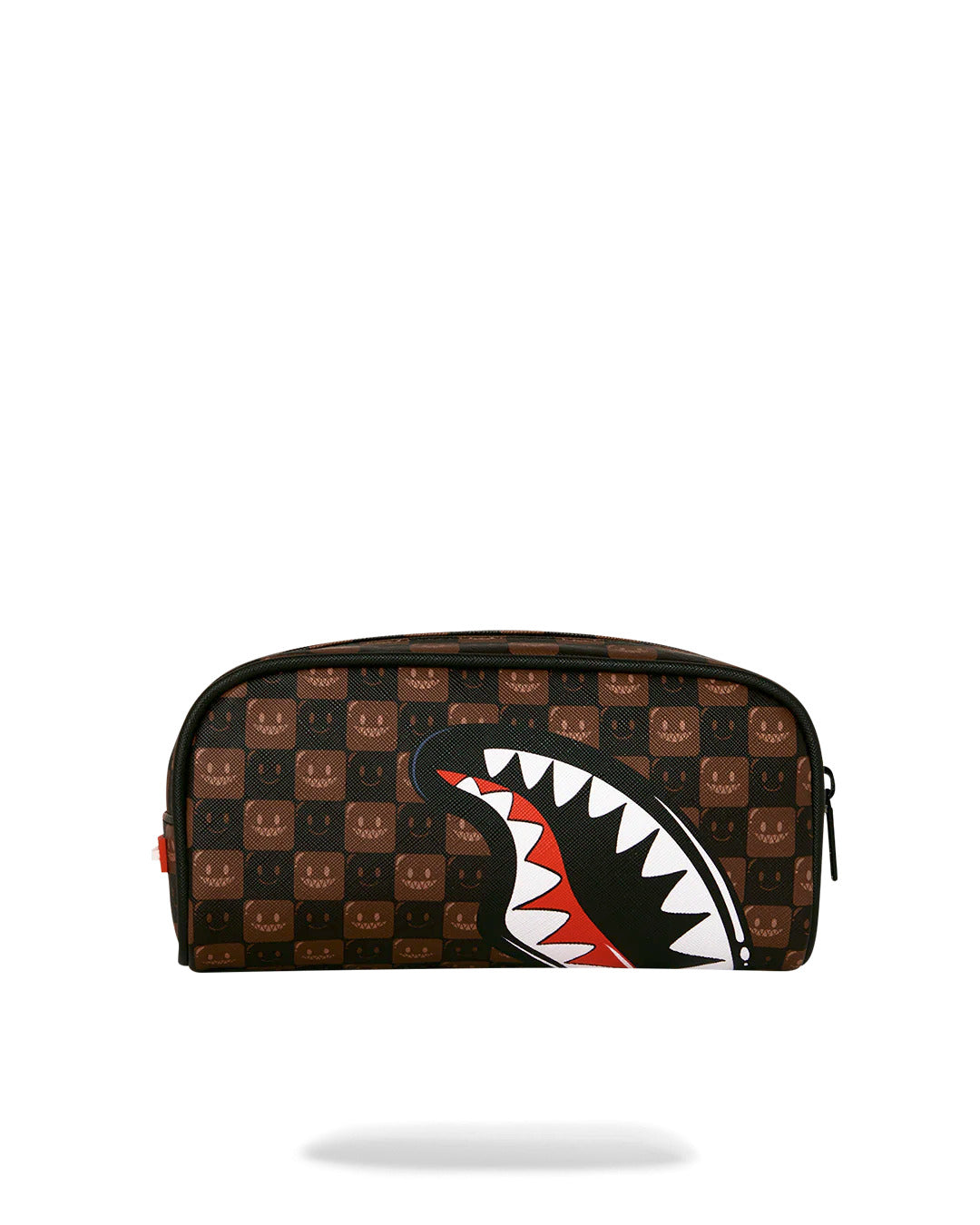 SHARKS IN PARIS WTF BUBBLE BROWN CHECK POUCH