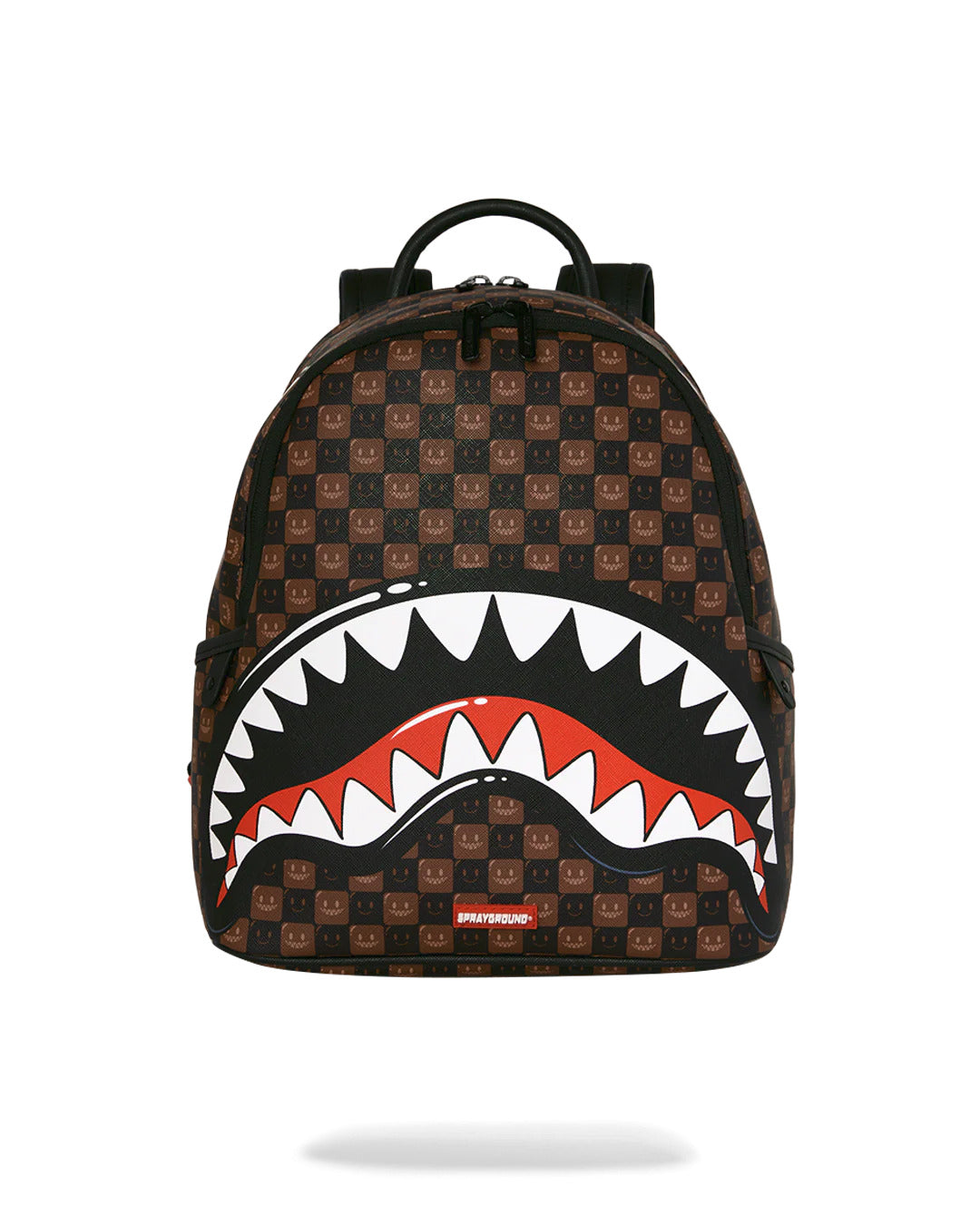 SHARKS IN PARIS WTF BUBBLE BROWN CHECK SAVAGE BACKPACK