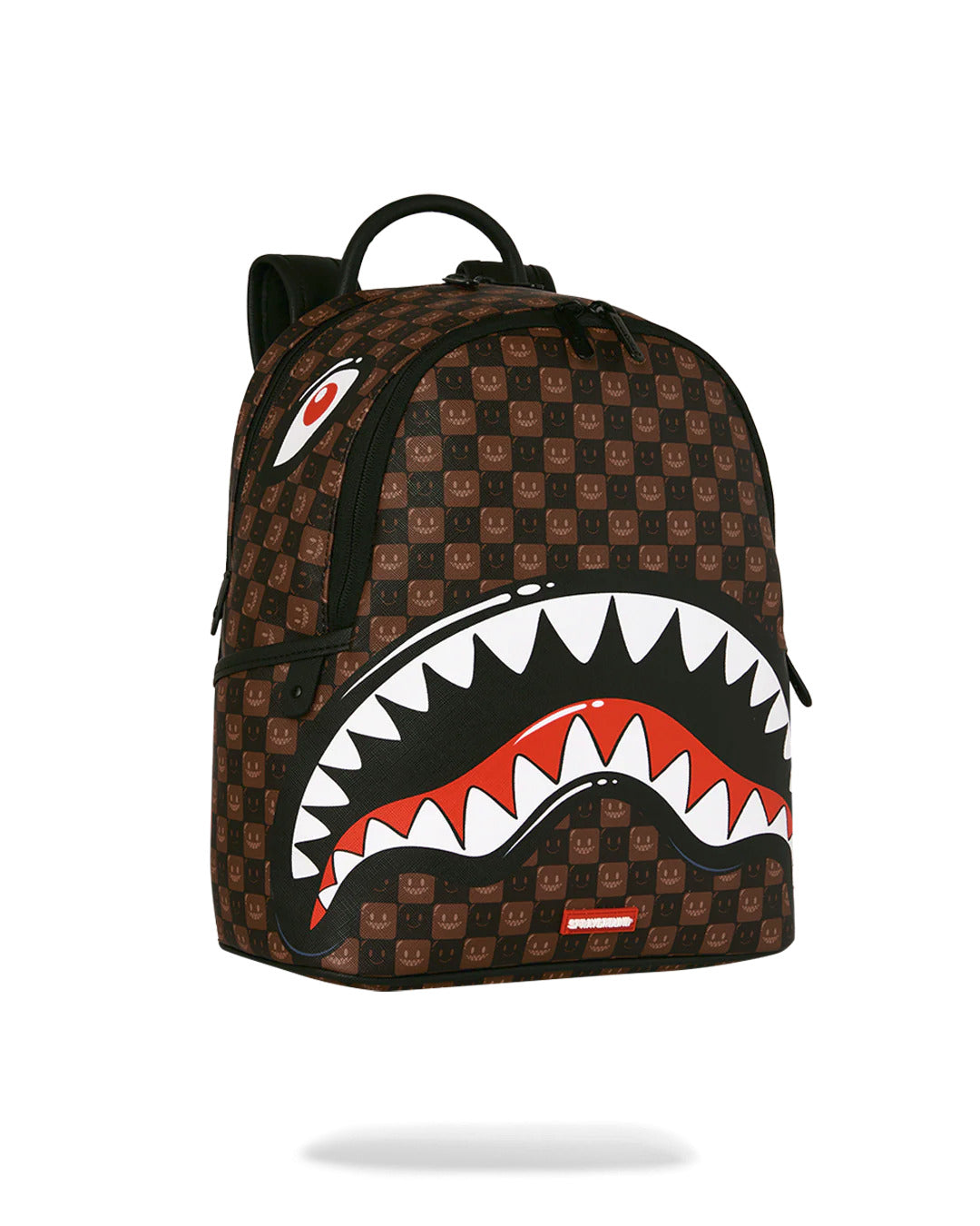 SHARKS IN PARIS WTF BUBBLE BROWN CHECK SAVAGE BACKPACK