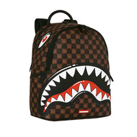SHARKS IN PARIS WTF BUBBLE BROWN CHECK SAVAGE BACKPACK