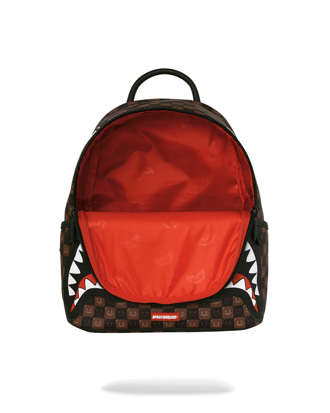 SHARKS IN PARIS WTF BUBBLE BROWN CHECK SAVAGE BACKPACK