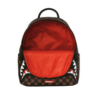 SHARKS IN PARIS WTF BUBBLE BROWN CHECK SAVAGE BACKPACK