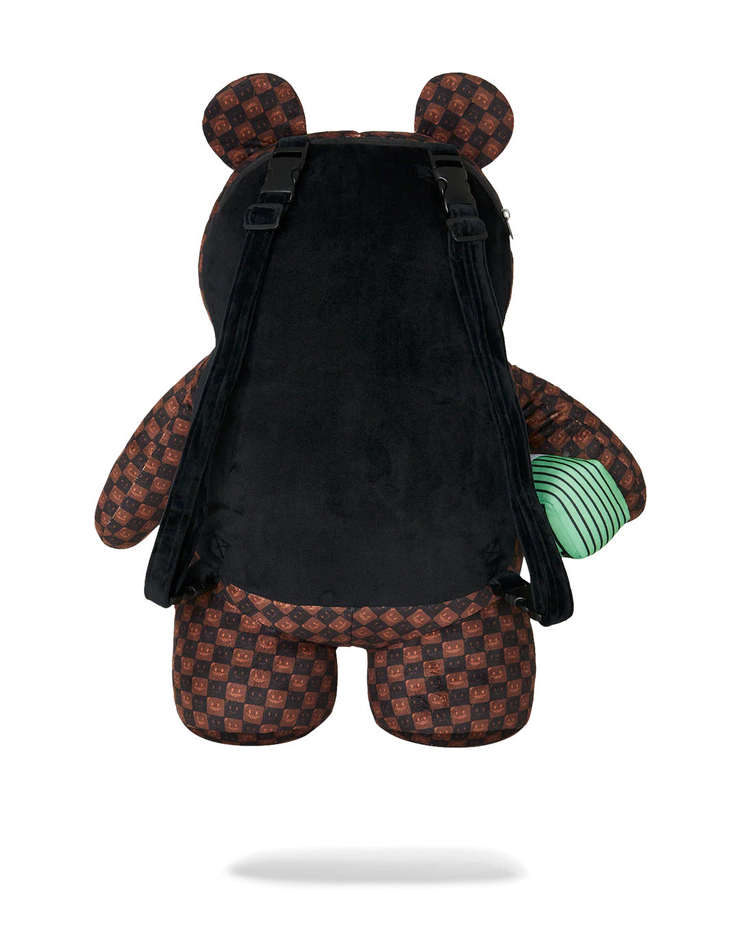 SHARKS IN PARIS WTF BUBBLE BROWN CHECK MONEYBEAR BACKPACK