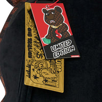 SHARKS IN PARIS WTF BUBBLE BROWN CHECK MONEYBEAR BACKPACK