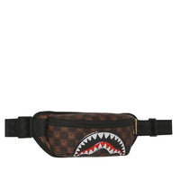 SHARKS IN PARIS WTF BUBBLE BROWN CHECK CROSSBODY