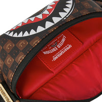 SHARKS IN PARIS WTF BUBBLE BROWN CHECK CROSSBODY