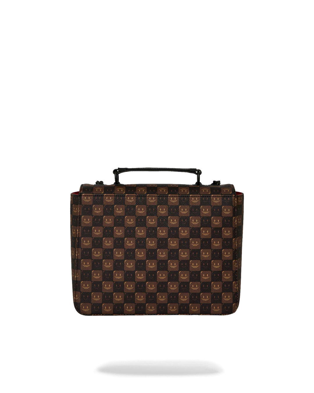 SHARKS IN PARIS WTF BUBBLE BROWN CHECK HANDBAG
