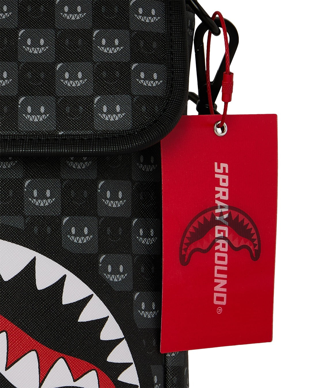 SHARKS IN PARIS WTF BUBBLY BLACK CHECK MESSENGER SLING