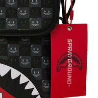 SHARKS IN PARIS WTF BUBBLY BLACK CHECK MESSENGER SLING