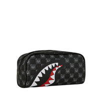 SHARKS IN PARIS WTF BUBBLY BLACK CHECK POUCH