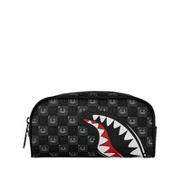 SHARKS IN PARIS WTF BUBBLY BLACK CHECK POUCH
