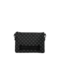 SHARKS IN PARIS WTF BUBBLY BLACK CHECK CROSSOVER CLUTCH