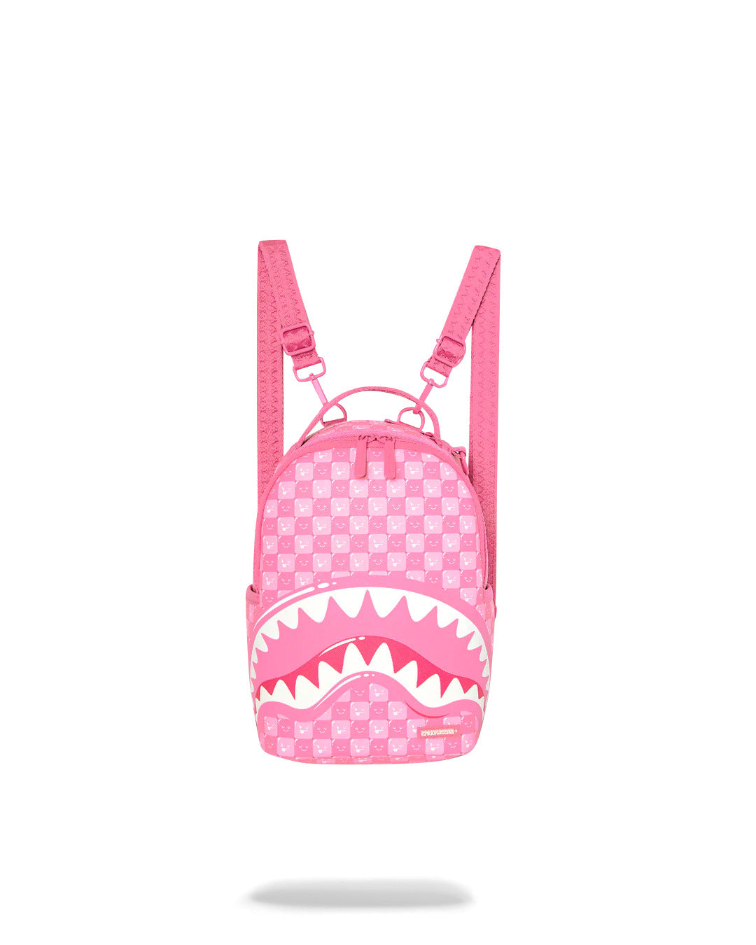 PINK NEW CHECK FACES MINI BACKPACK