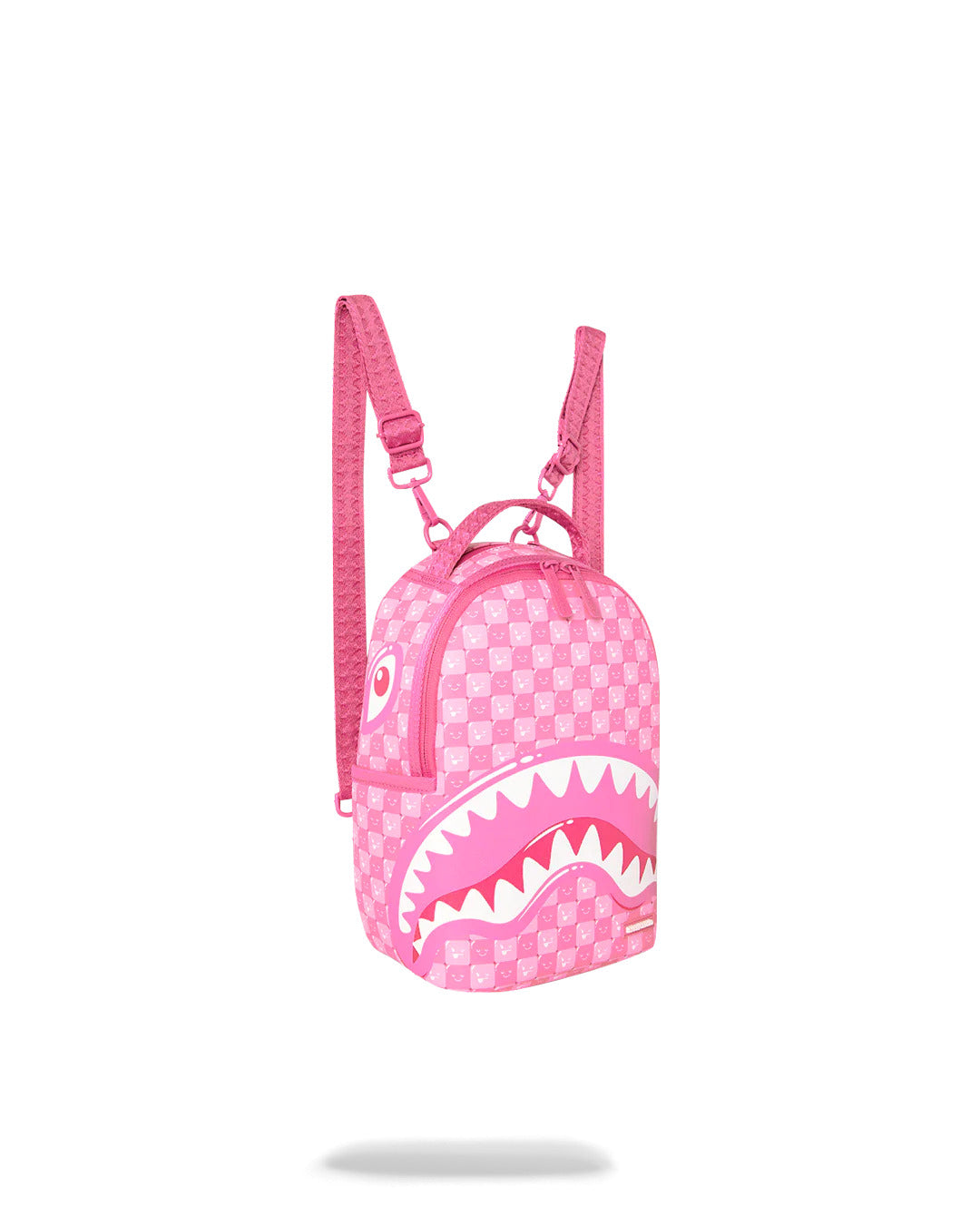 PINK NEW CHECK FACES MINI BACKPACK