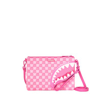 PINK NEW CHECK FACES CROSSOVER CLUTCH