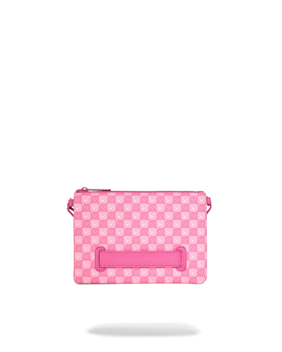 PINK NEW CHECK FACES CROSSOVER CLUTCH