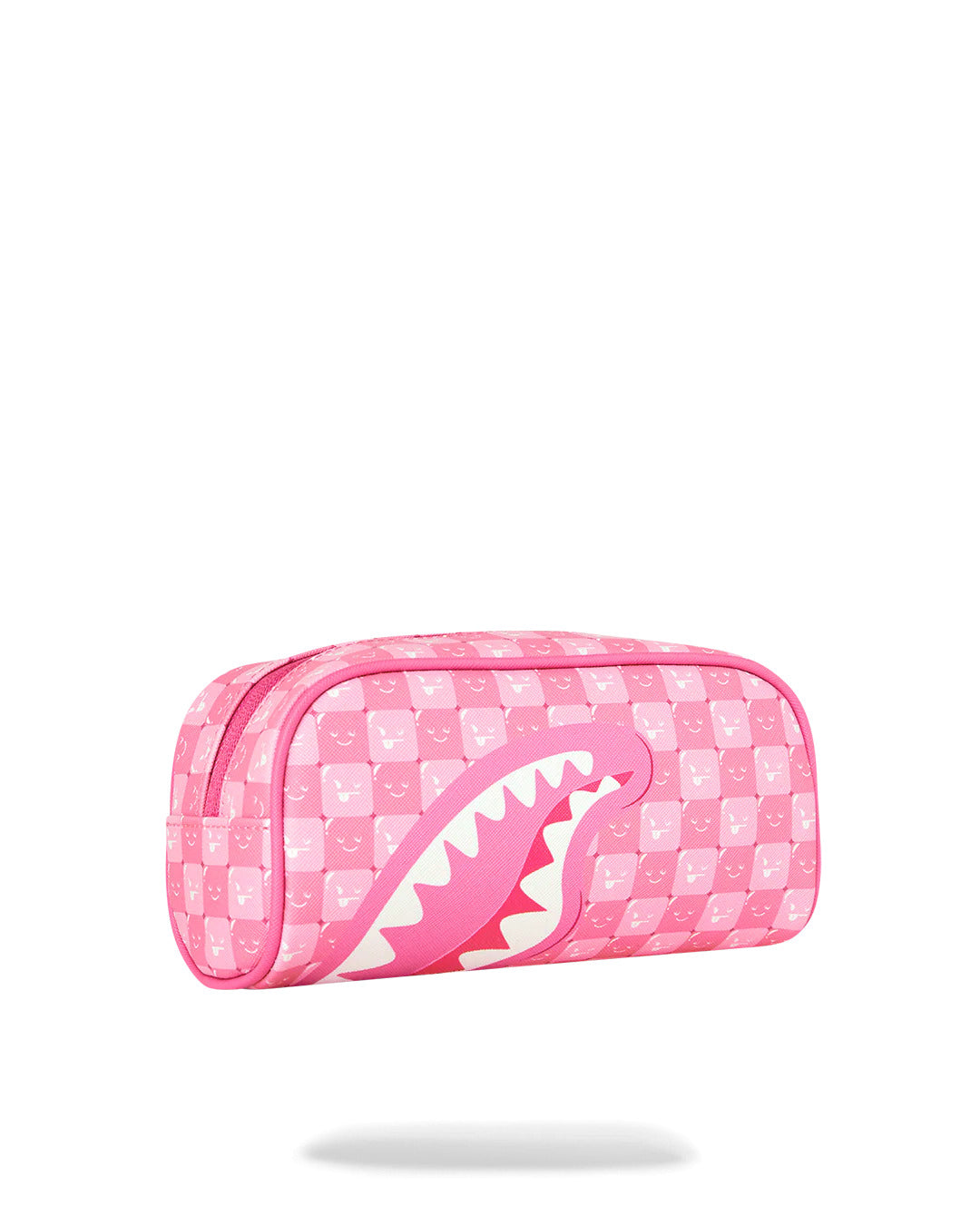 PINK NEW CHECK FACES POUCH