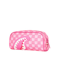 PINK NEW CHECK FACES POUCH