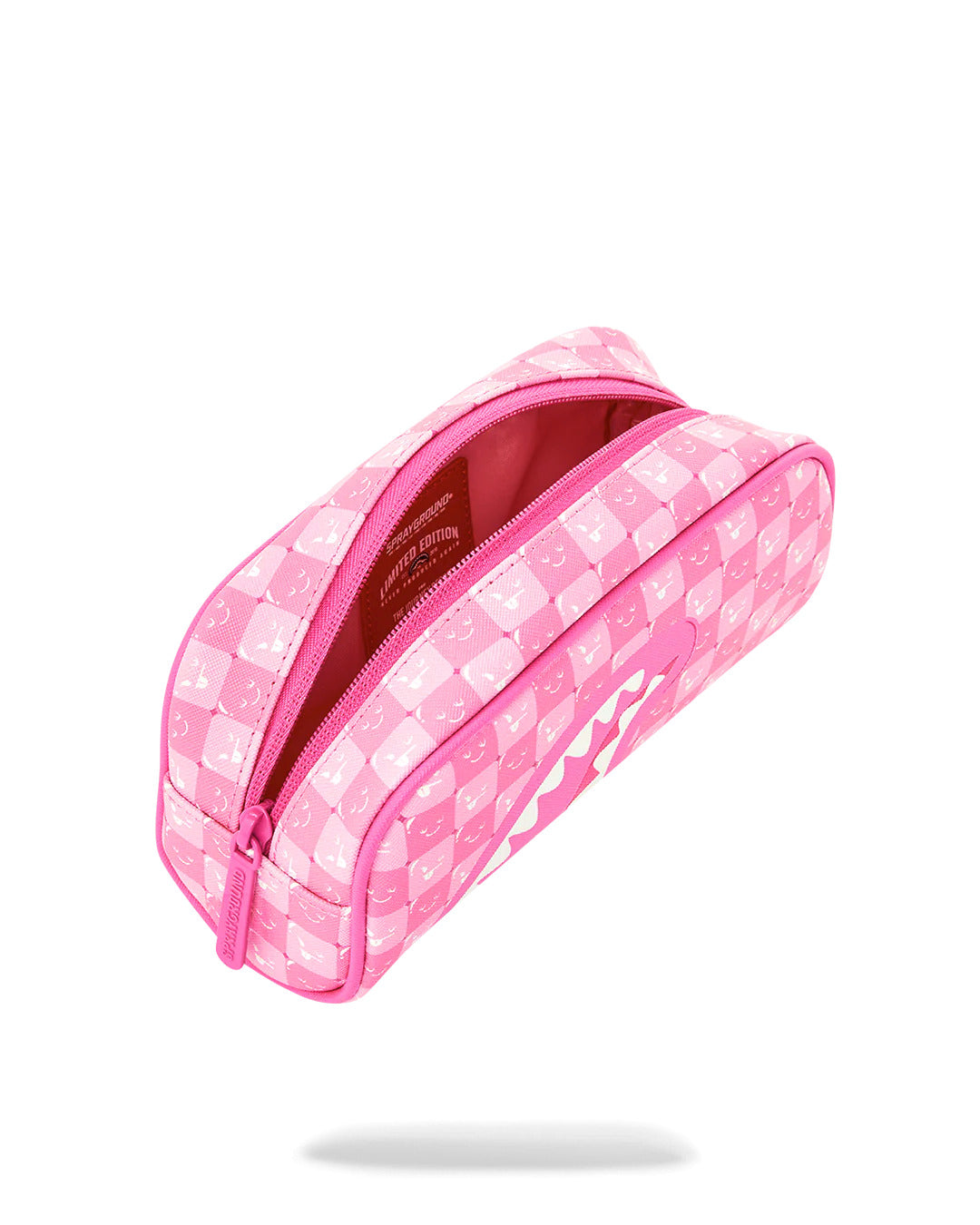 PINK NEW CHECK FACES POUCH