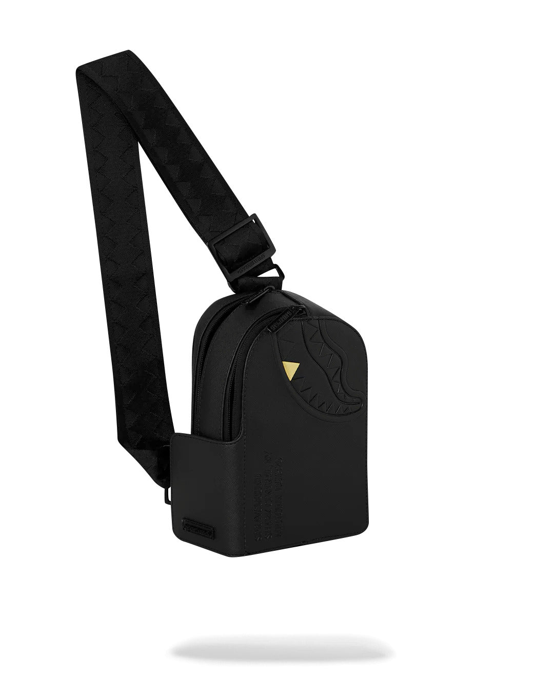 BLACKED OUT EMBOSSED GOLD TOOTH BACKPACK SLING