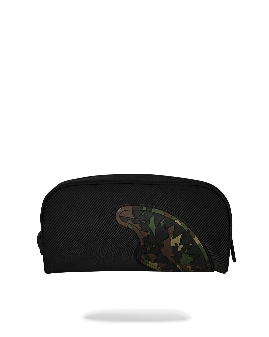 SHARK CENTRAL BLACK NYLON CAMO EMBOSSED SHARK POUCH