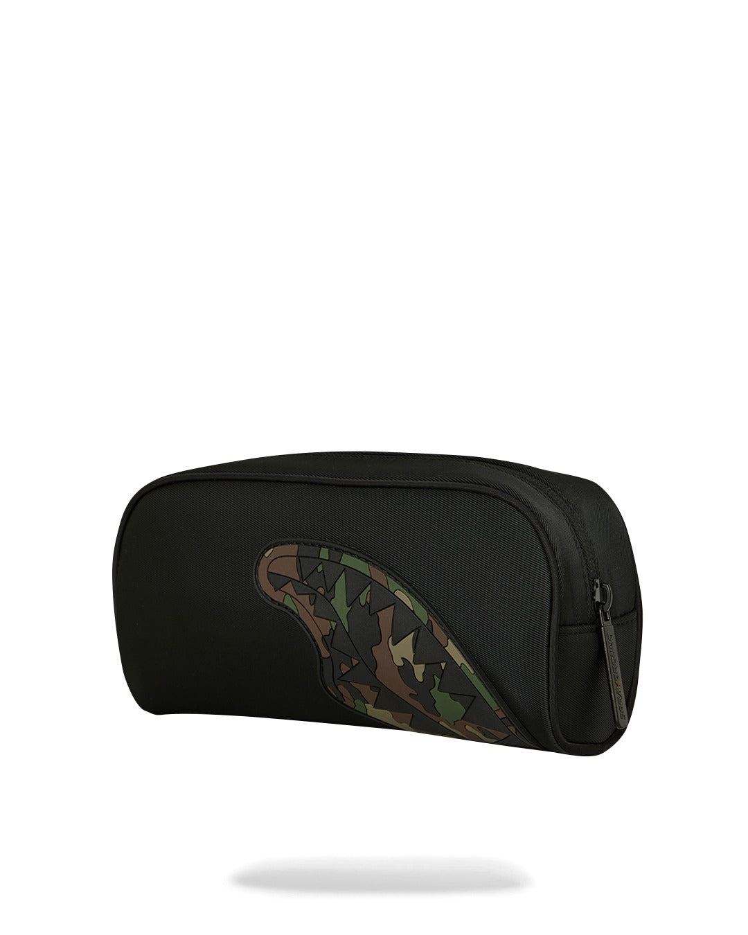 SHARK CENTRAL BLACK NYLON CAMO EMBOSSED SHARK POUCH