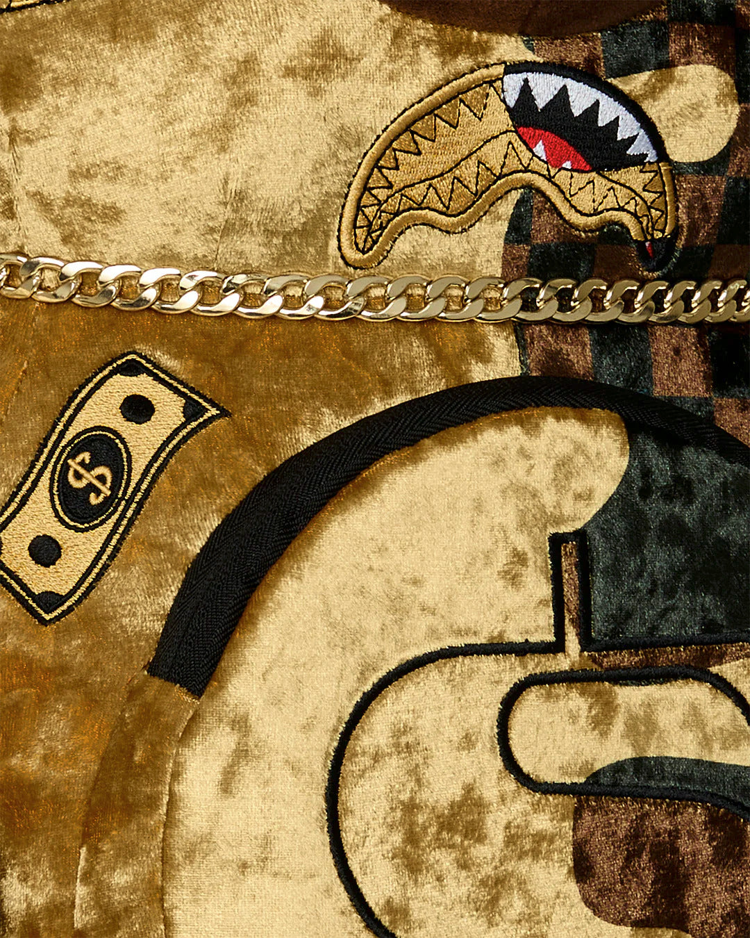 SHARKS IN PARIS GOLD DRIP MONEYBEAR BACKPACK