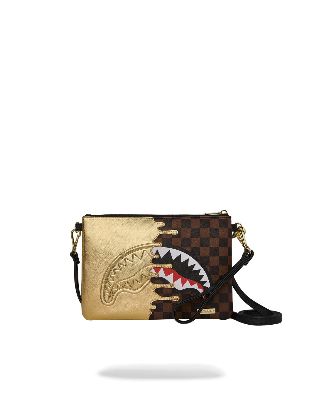 SHARKS IN PARIS GOLD DRIP CROSSOVER CLUTCH